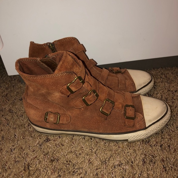 Camel colored suede Ash sneakers - Picture 2 of 4